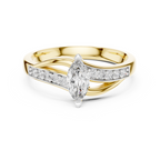 The Amara Bypass Ring - Lab Grown Diamonds