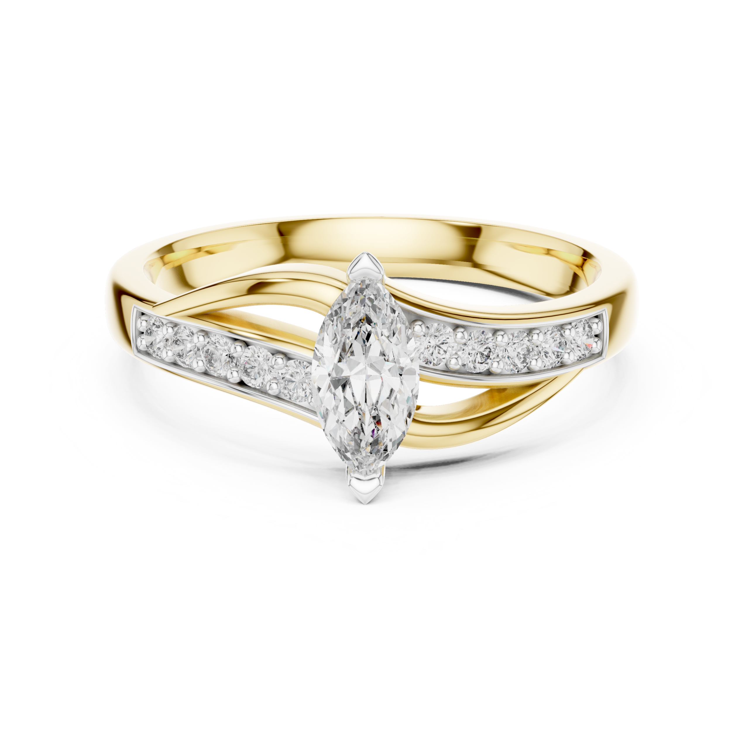 The Amara Bypass Ring - Lab Grown Diamonds