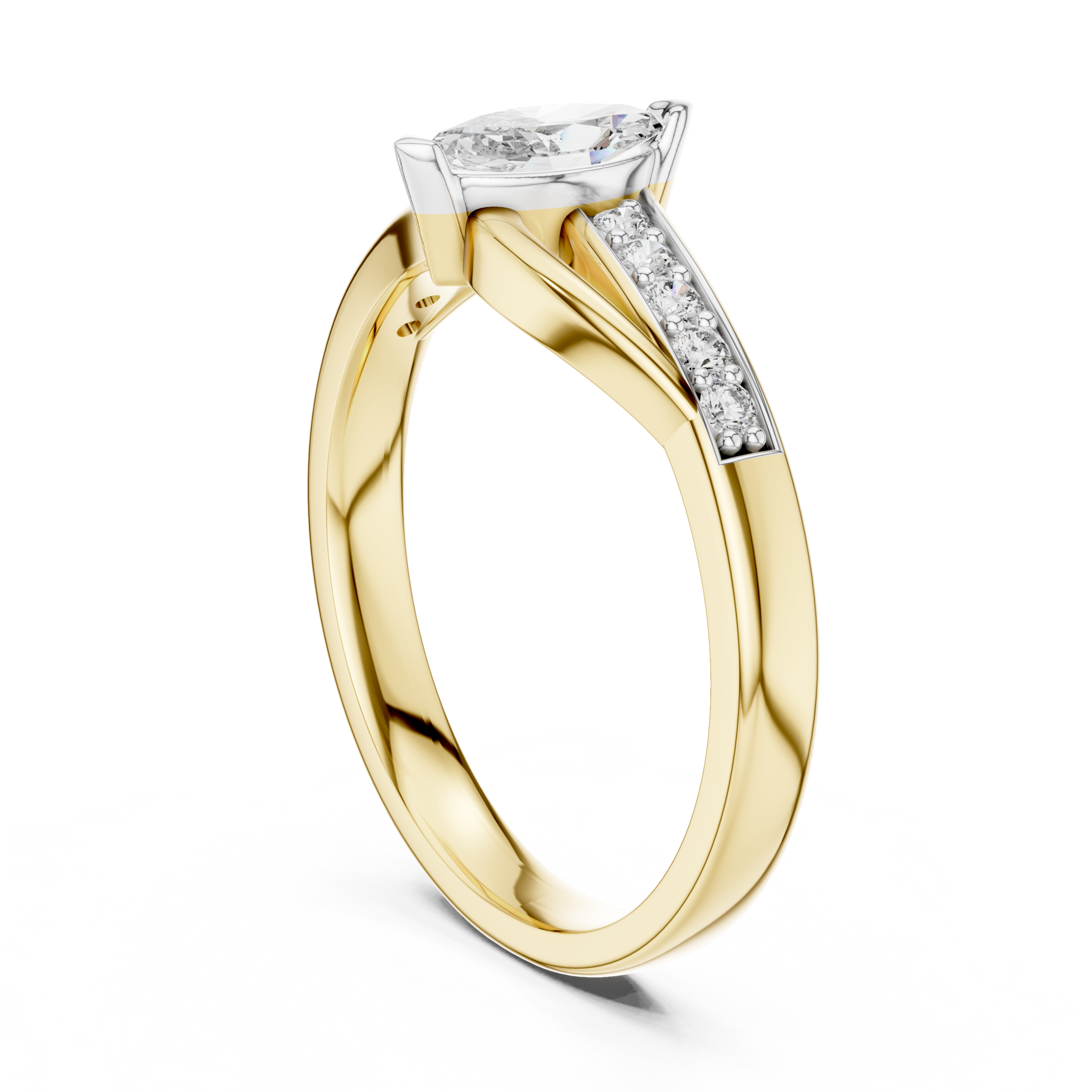 The Amara Bypass Ring - Lab Grown Diamonds
