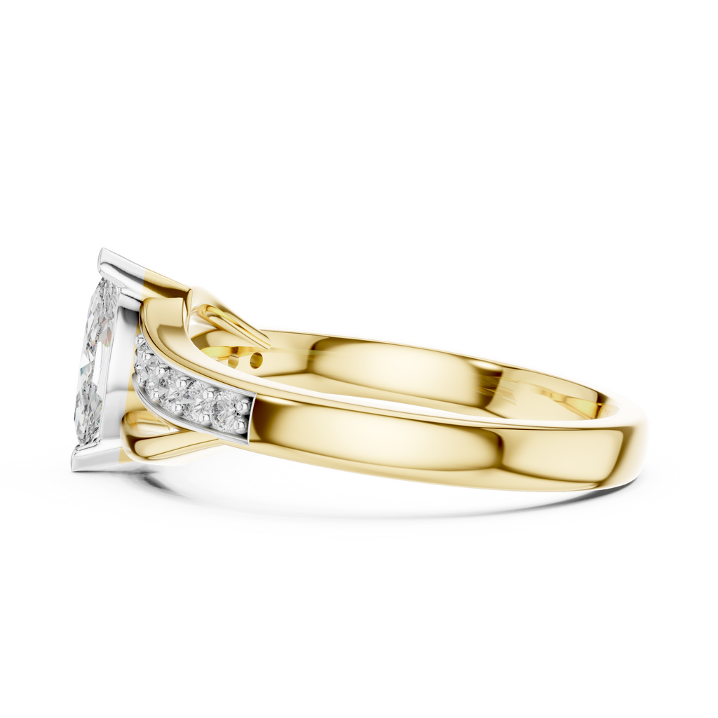 The Amara Bypass Ring - Lab Grown Diamonds