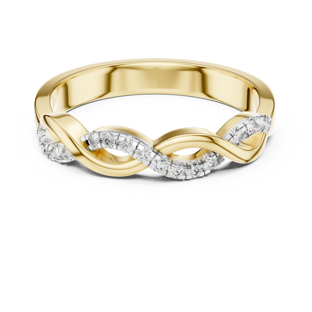 The Inifinity Twist Band Ring - Lab Grown Diamonds