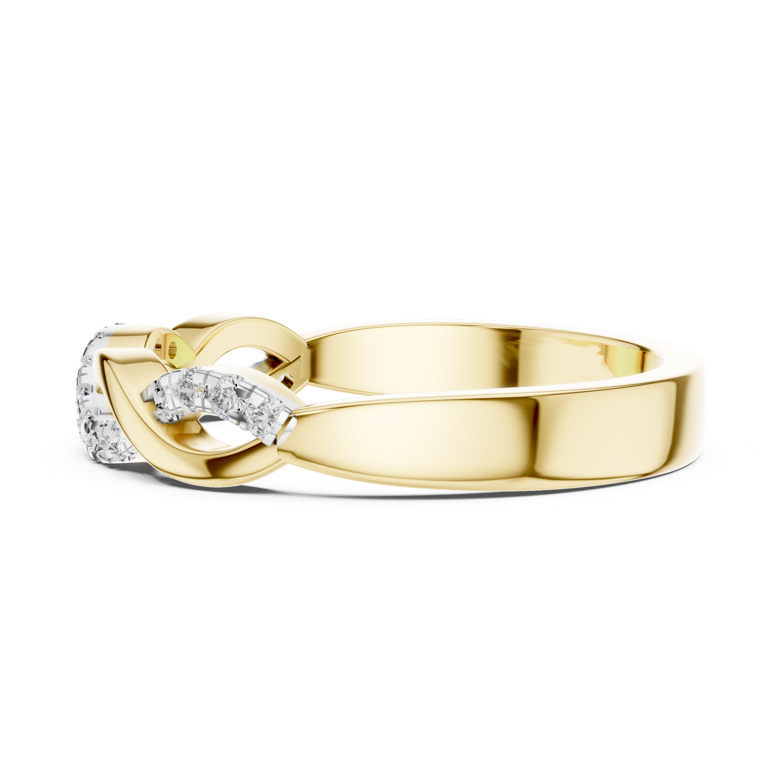 The Inifinity Twist Band Ring - Lab Grown Diamonds