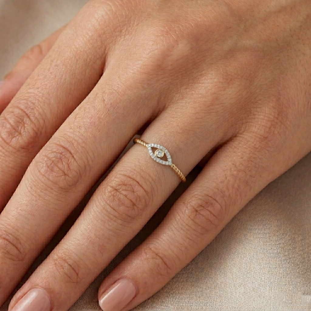 The Evil Eye Ring - Lab Grown Diamonds