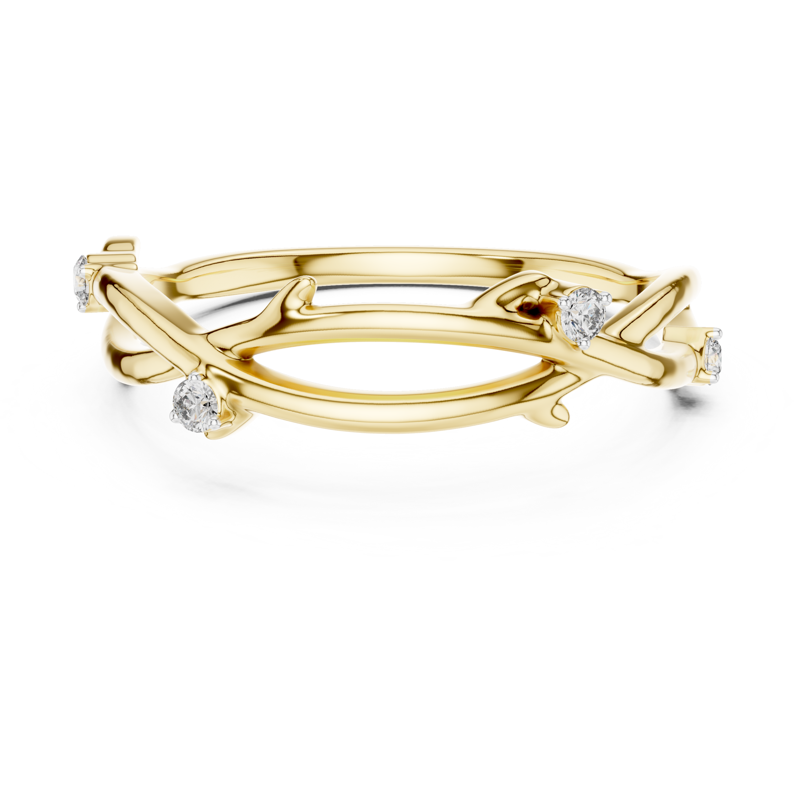 The Daphne Branch Band Ring - Lab Grown Diamonds