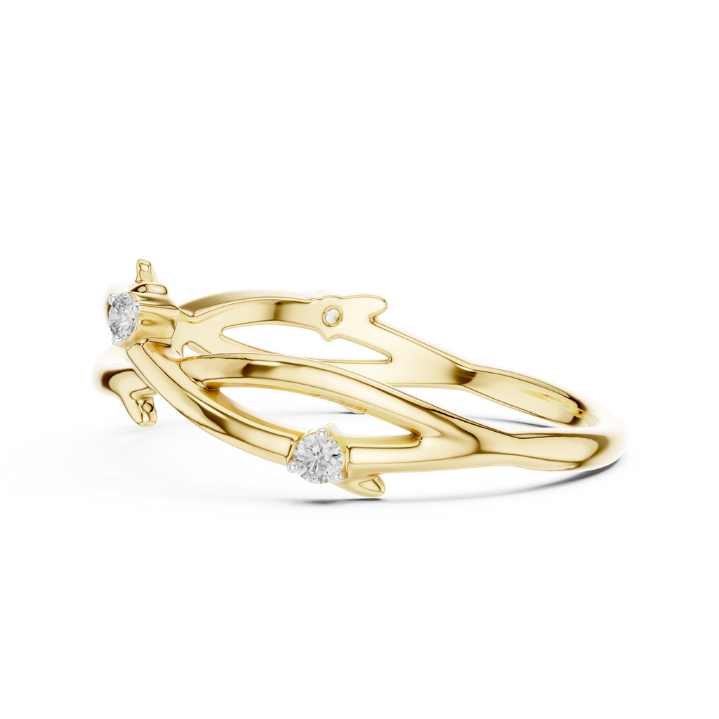 The Daphne Branch Band Ring - Lab Grown Diamonds