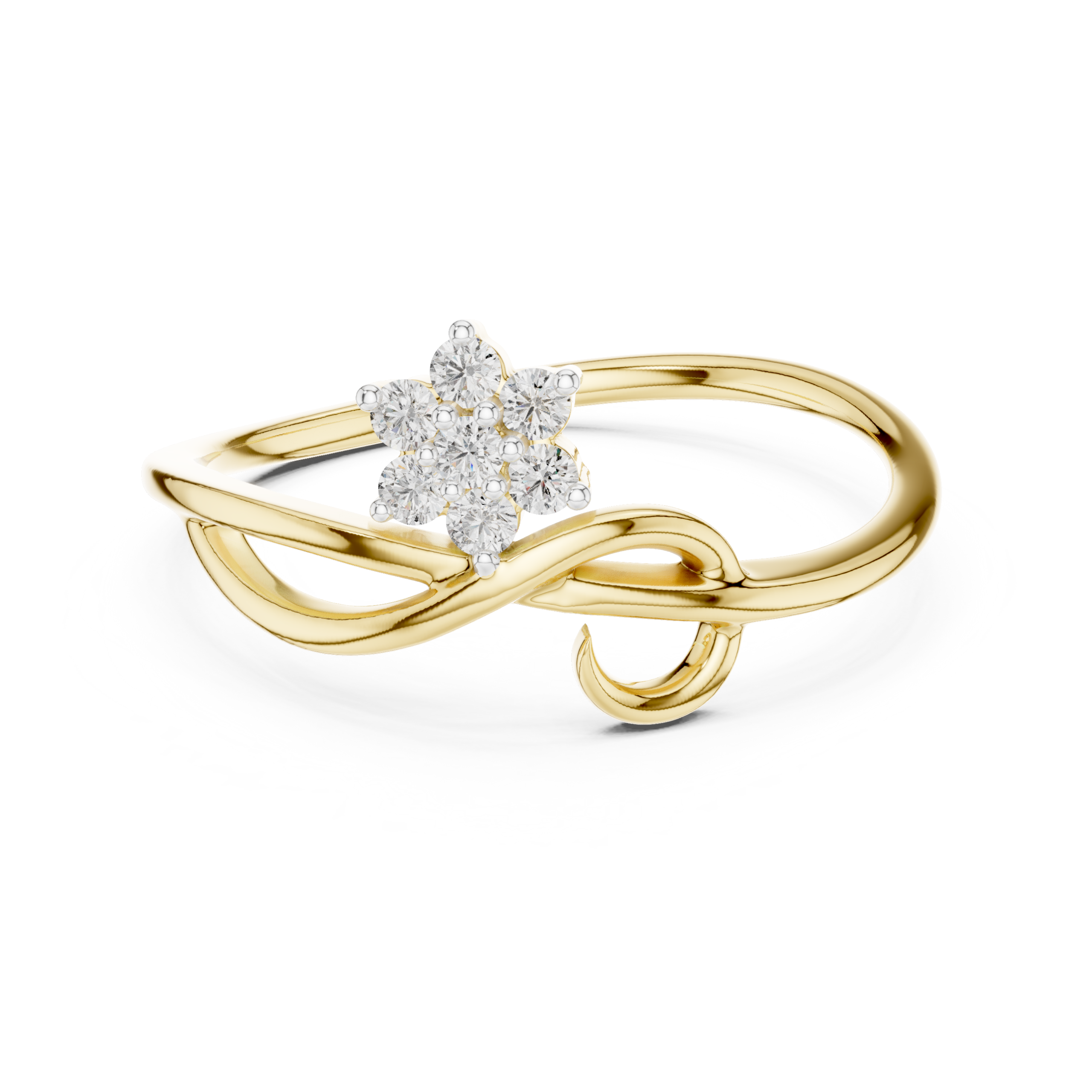 The Bloom Wave Ring - Lab Grown Diamonds