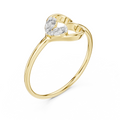 The Lyre Flower Heart Ring - Lab Grown Diamonds