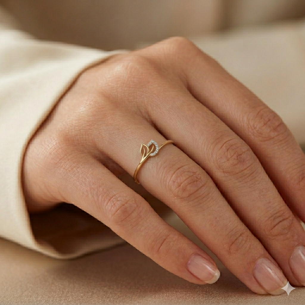 The Lotus Petal Ring - Lab Grown Diamonds
