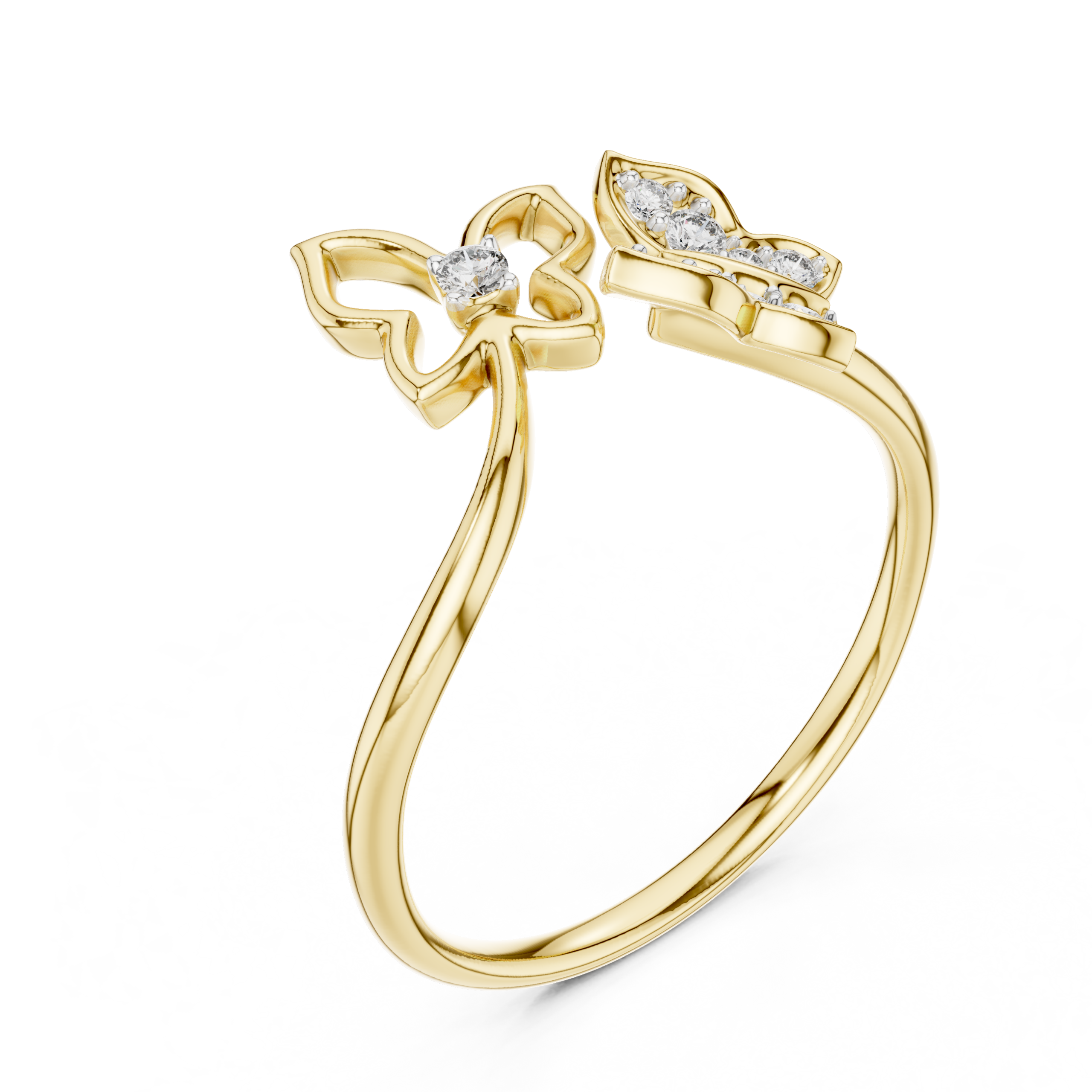 The Dual Silhouette Ring - Lab Grown Diamonds