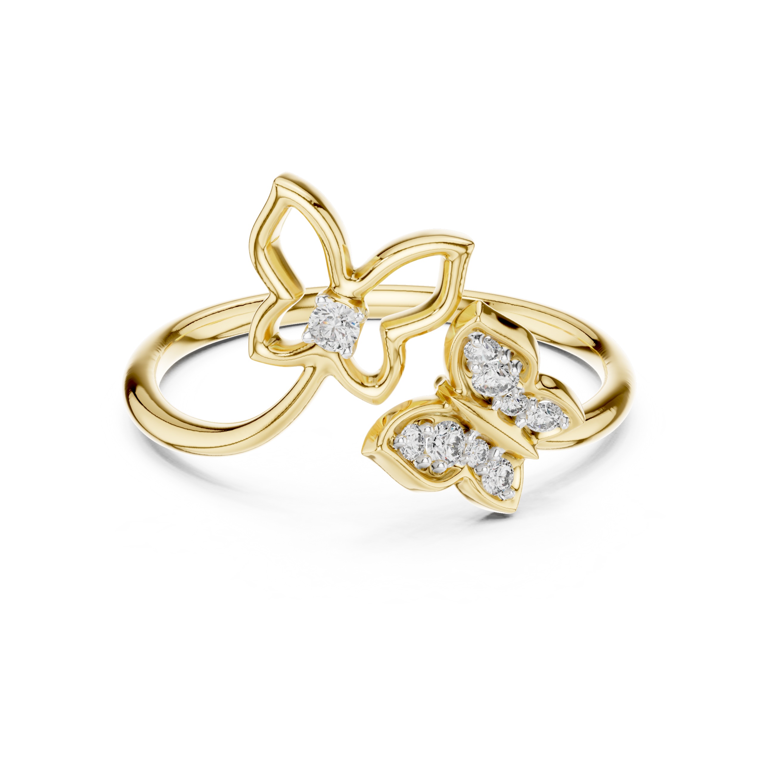 The Dual Silhouette Ring - Lab Grown Diamonds