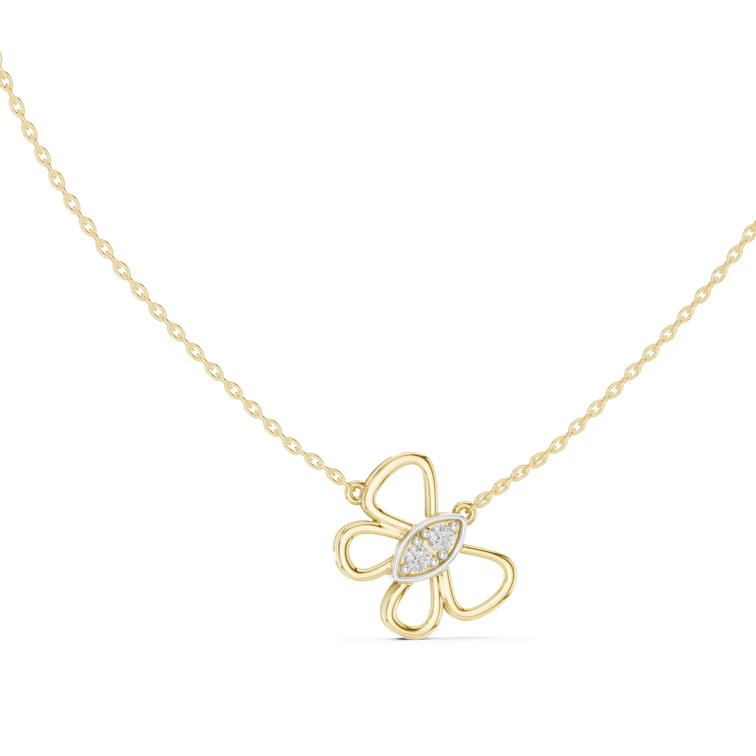 The Stardust Butterfly Necklace - Lab Grown Diamonds