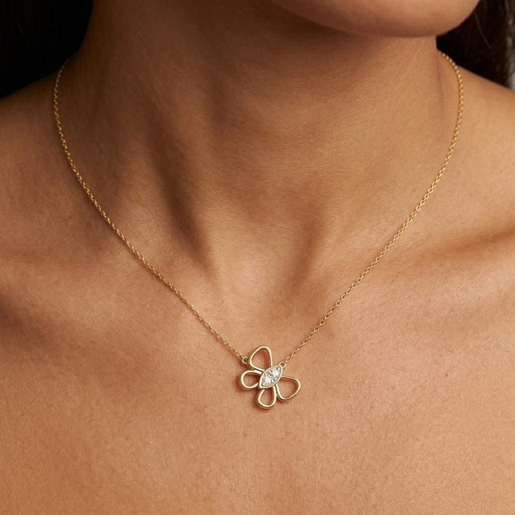 The Stardust Butterfly Necklace - Lab Grown Diamonds