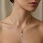 The Key Pendant Necklace - Lab Grown Diamonds