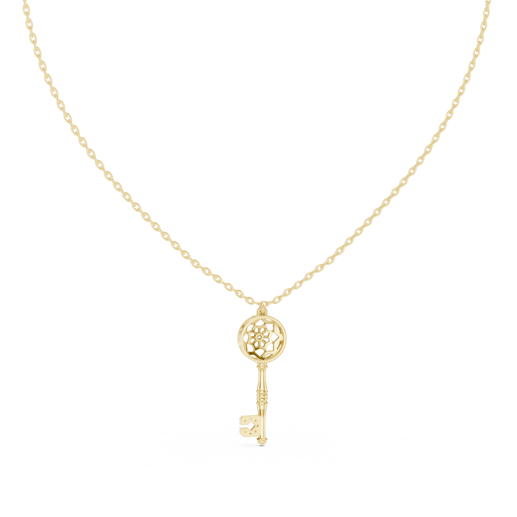 The Key Pendant Necklace - Lab Grown Diamonds