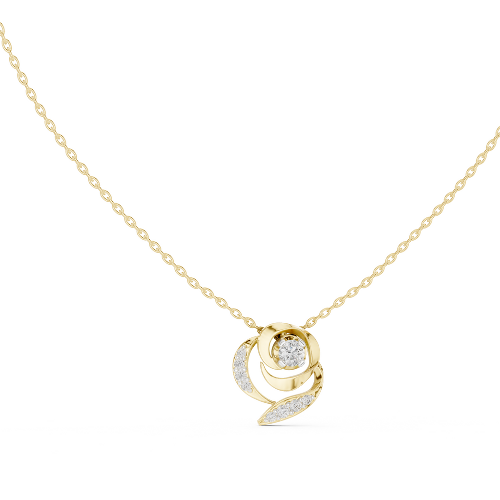 The Gilded Rose Necklace - Lab Grown Diamonds