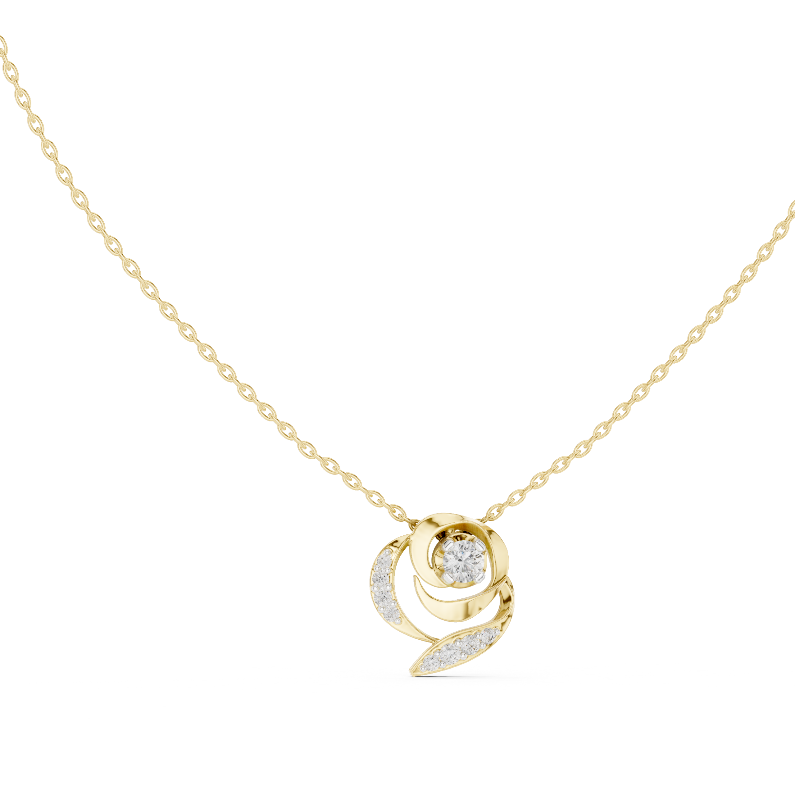 The Gilded Rose Necklace - Lab Grown Diamonds