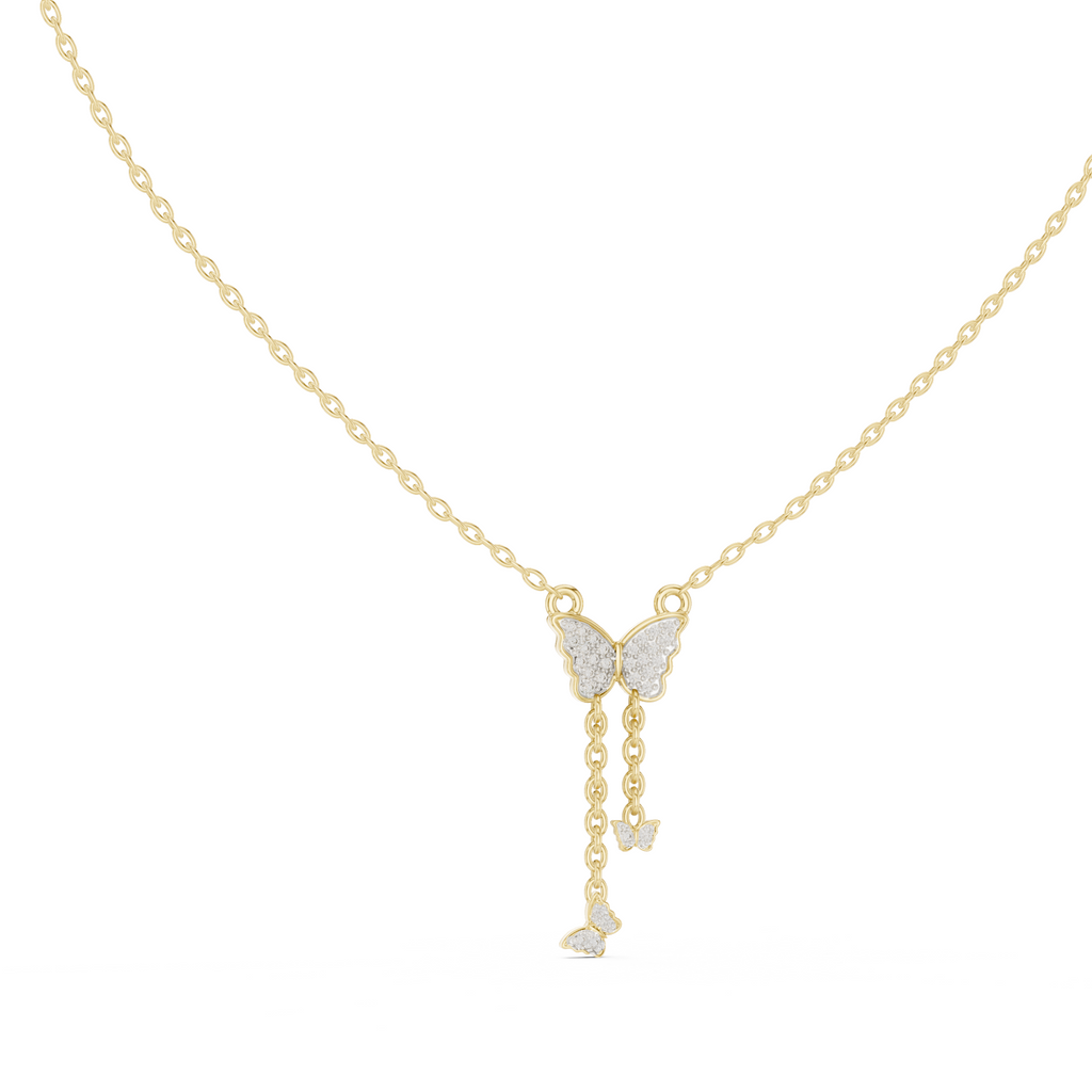 The Seraphine Butterfly Necklace - Lab Grown Diamonds