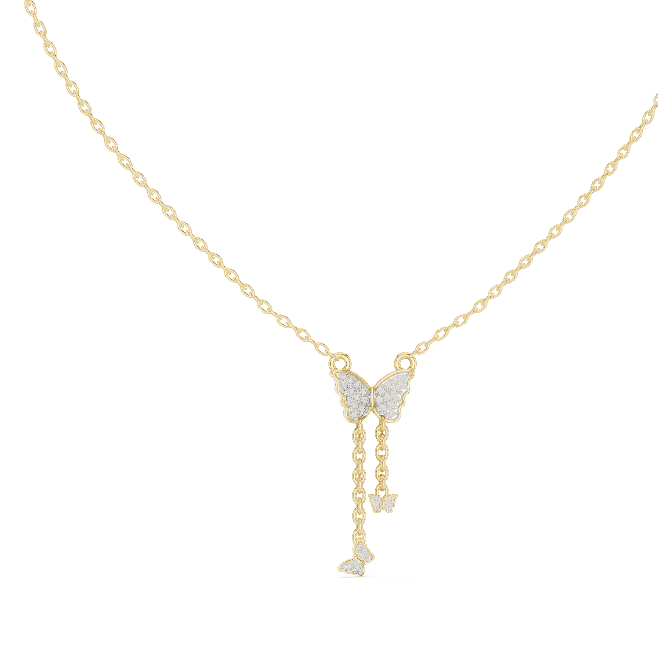 The Seraphine Butterfly Necklace - Lab Grown Diamonds