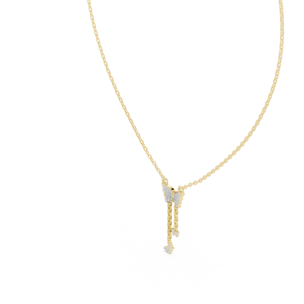 The Seraphine Butterfly Necklace - Lab Grown Diamonds