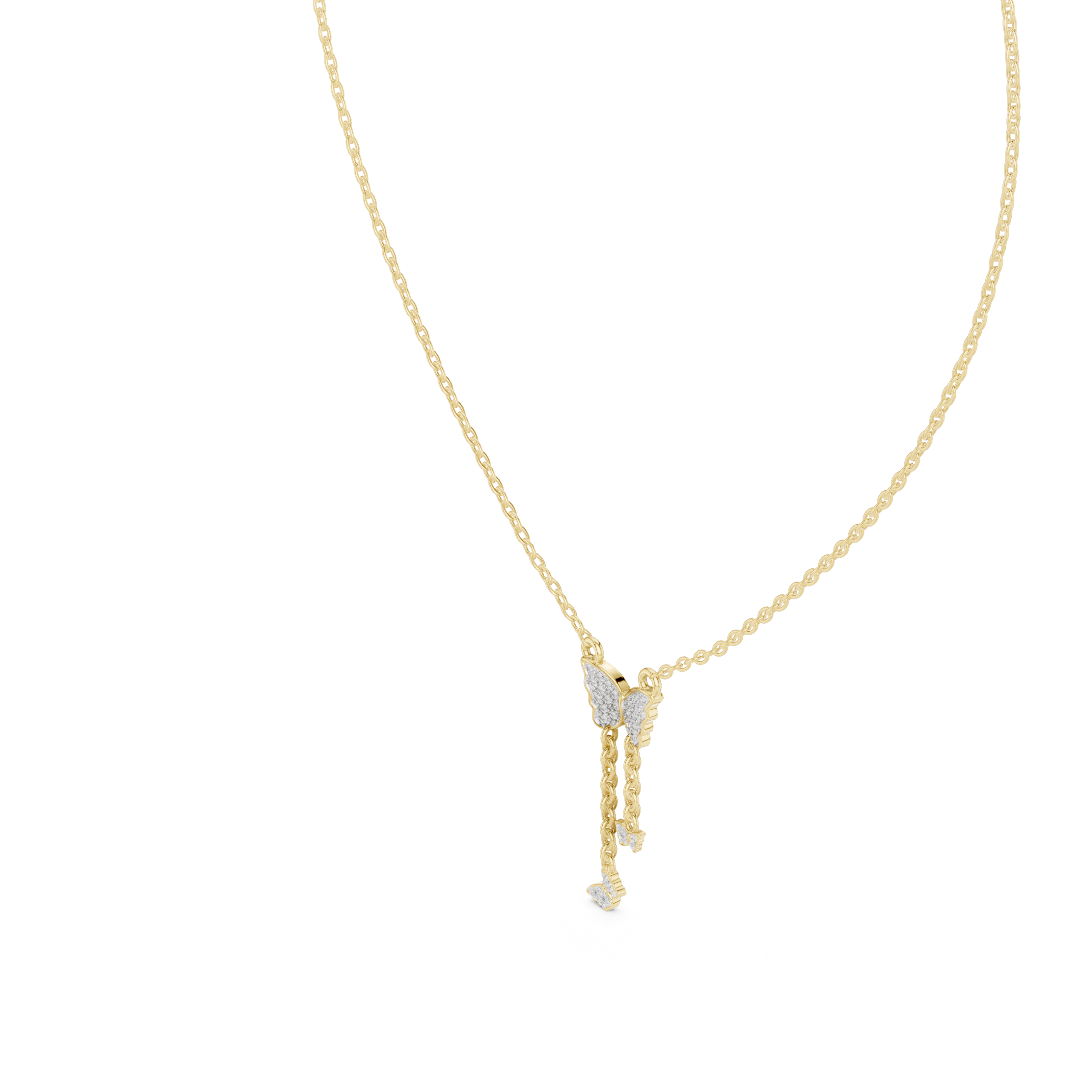 The Seraphine Butterfly Necklace - Lab Grown Diamonds