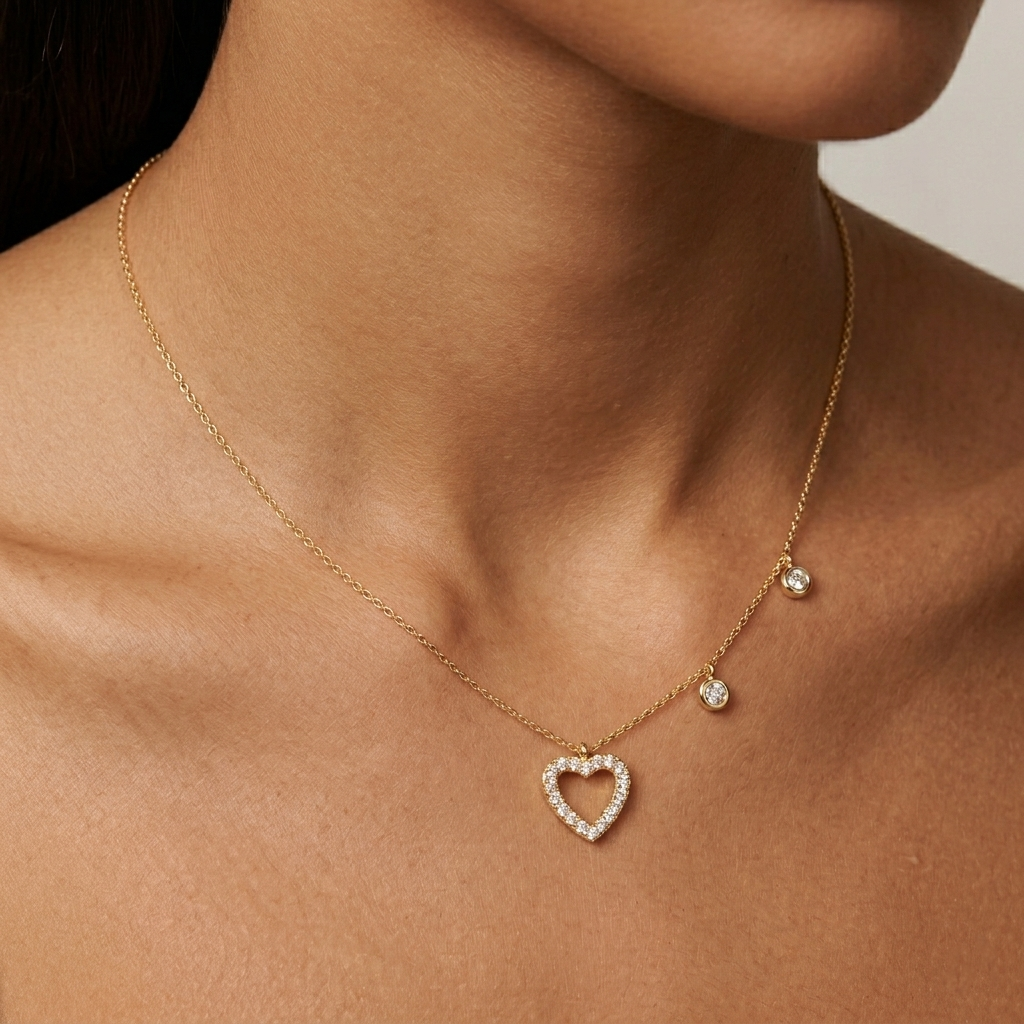 The Hera Heart Necklace - Lab Grown Diamonds