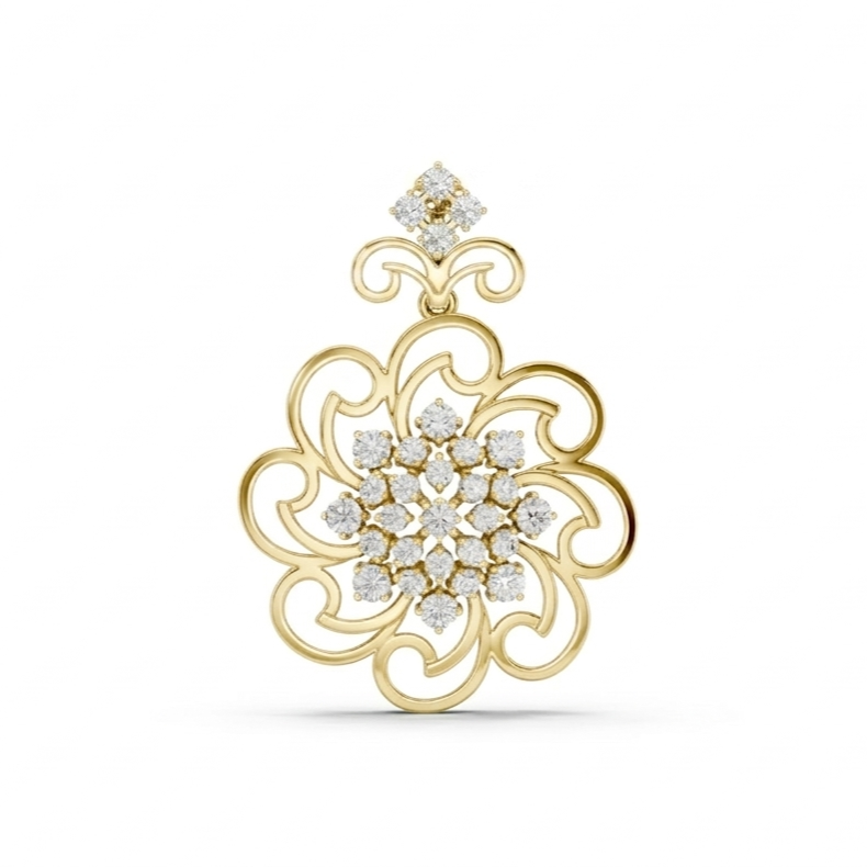 The Regency Sunburst Pendant - Lab Grown Diamonds
