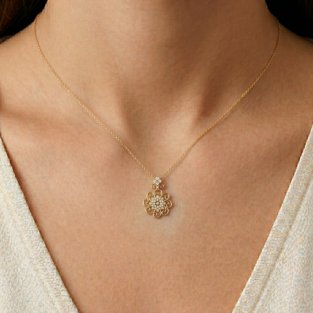 The Regency Sunburst Pendant - Lab Grown Diamonds