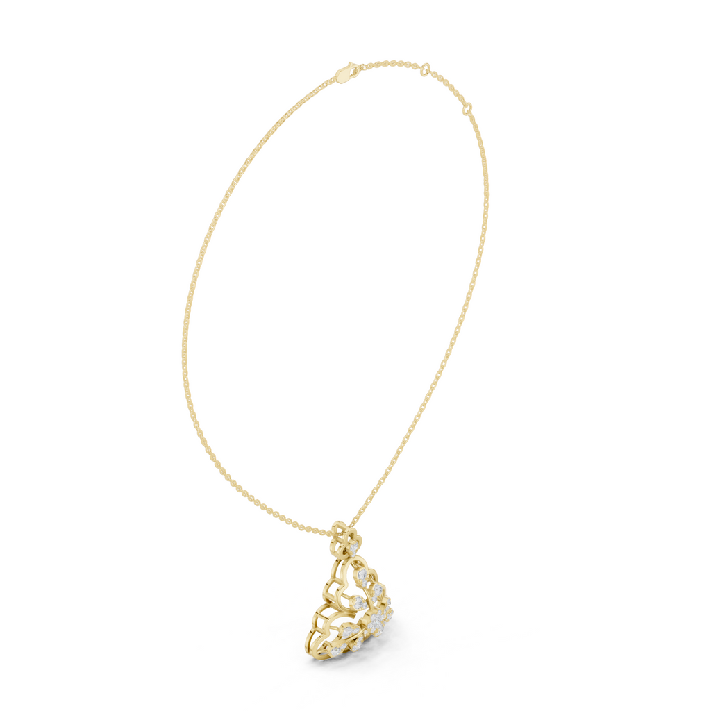 The Trinity Filigree Pendant - Lab Grown Diamonds