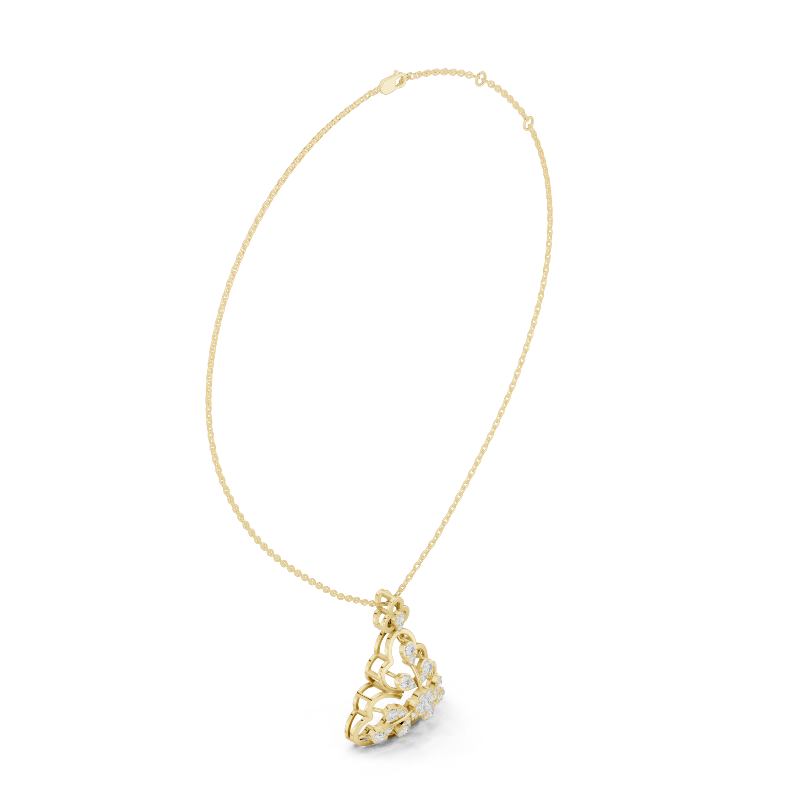 The Trinity Filigree Pendant - Lab Grown Diamonds