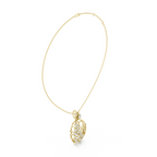 The Lyra Leaf Pendant - Lab Grown Diamonds