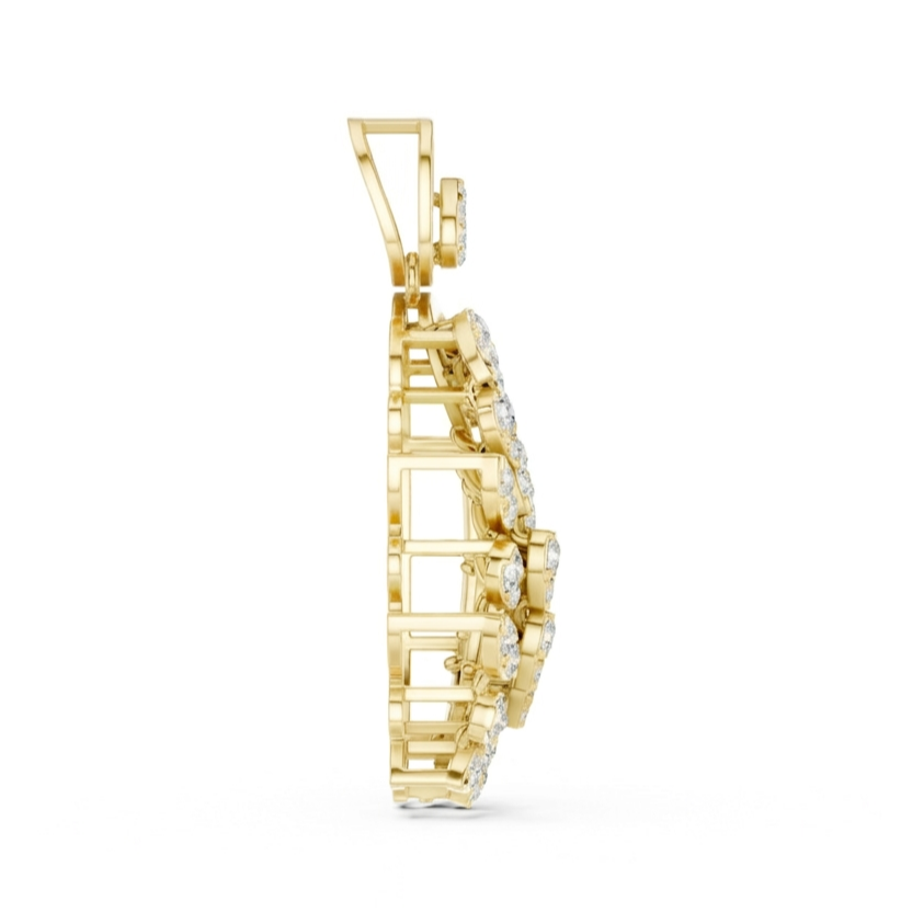 The Lyra Leaf Pendant - Lab Grown Diamonds