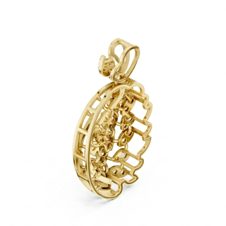 The Lyra Leaf Pendant - Lab Grown Diamonds