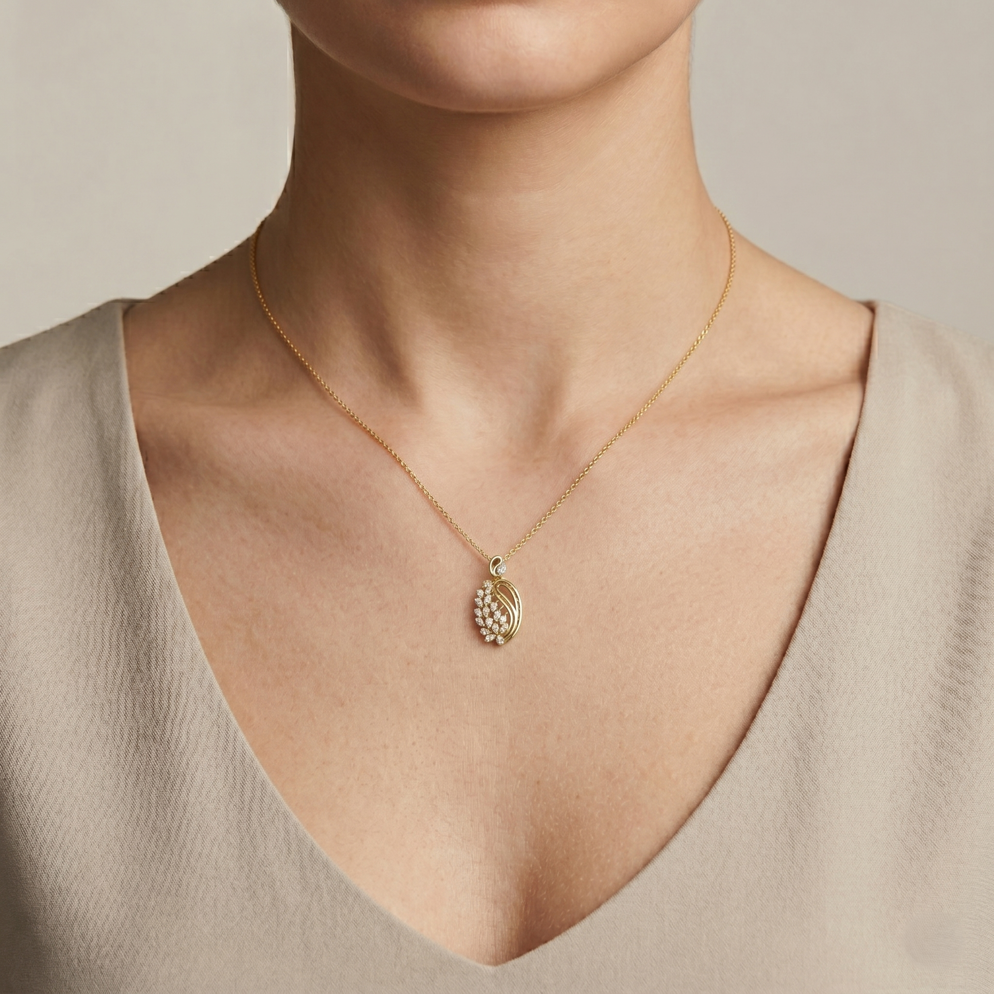 The Dewdrop Meadow Pendant - Lab Grown Diamonds