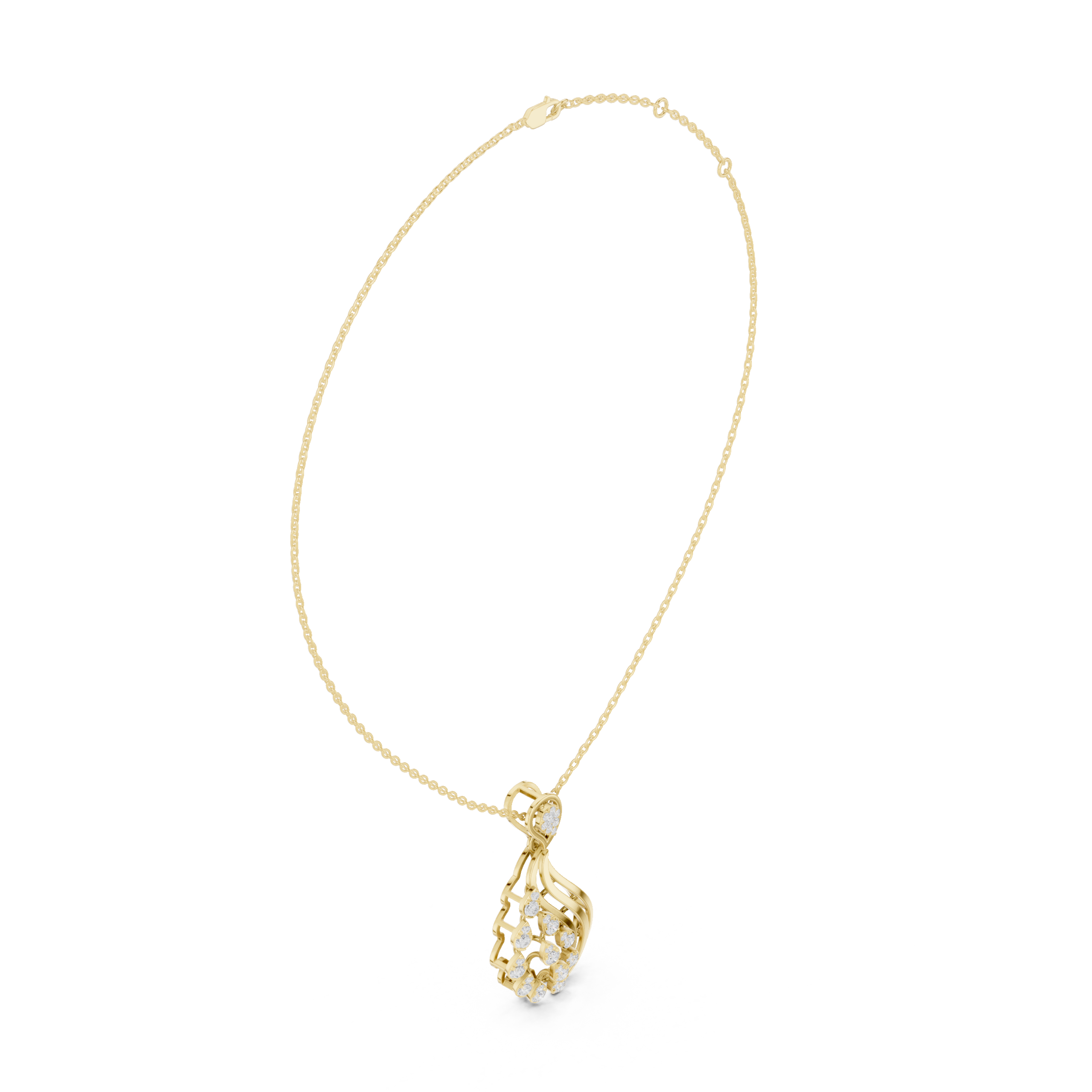 The Elara Droplet Pendant - Lab Grown Diamonds