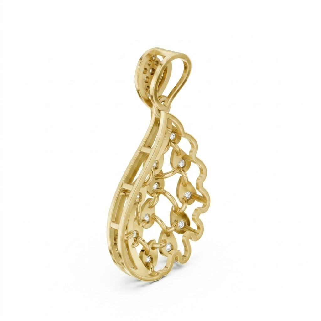 The Elara Droplet Pendant - Lab Grown Diamonds