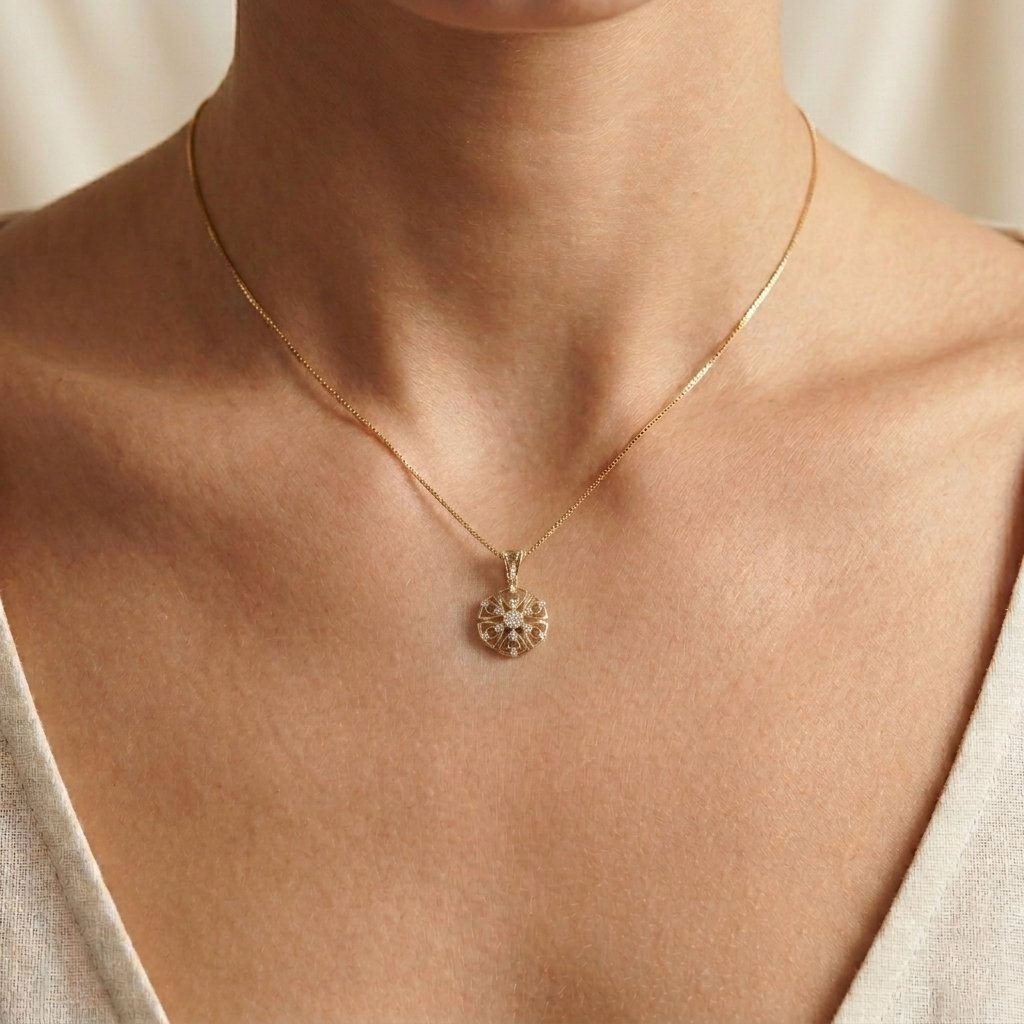 The Maia Royal Mandala Pendant - Lab Grown Diamonds