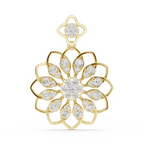 The Iris Lace Medallion Pendant - Lab Grown Diamonds