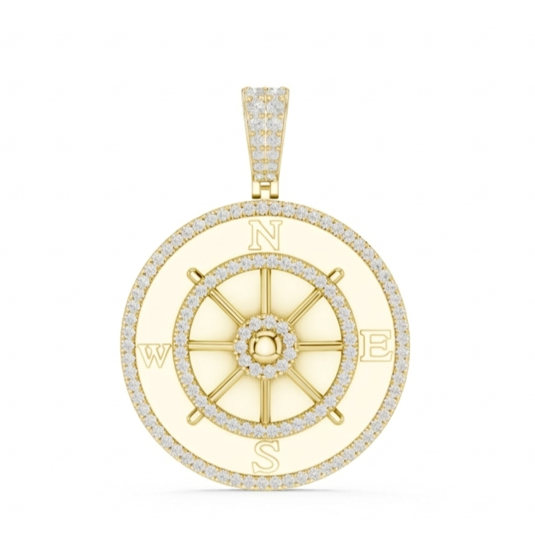 The Imperial Compass Pendant - Lab Grown Diamonds