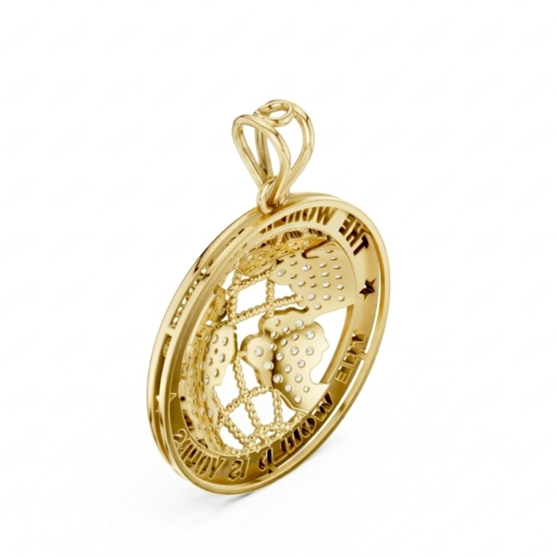 The Monde d'Or Pendant - Lab Grown Diamonds