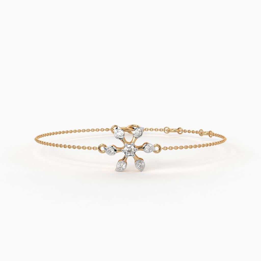 The Petal Star Bracelet - Lab Grown Diamonds