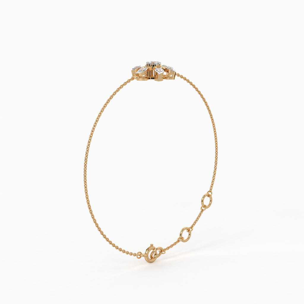 The Petal Star Bracelet - Lab Grown Diamonds