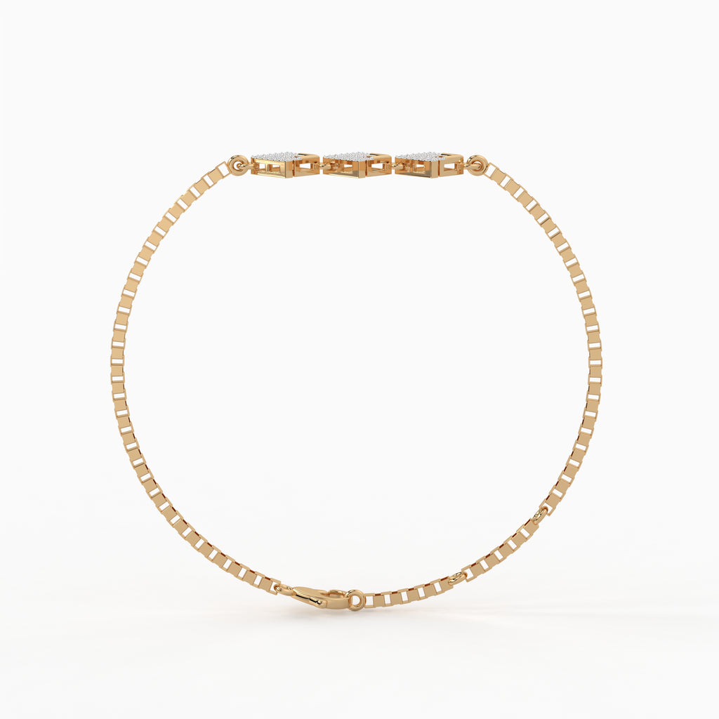 The Imperial Frame Trio Bracelet - Lab Grown Diamonds