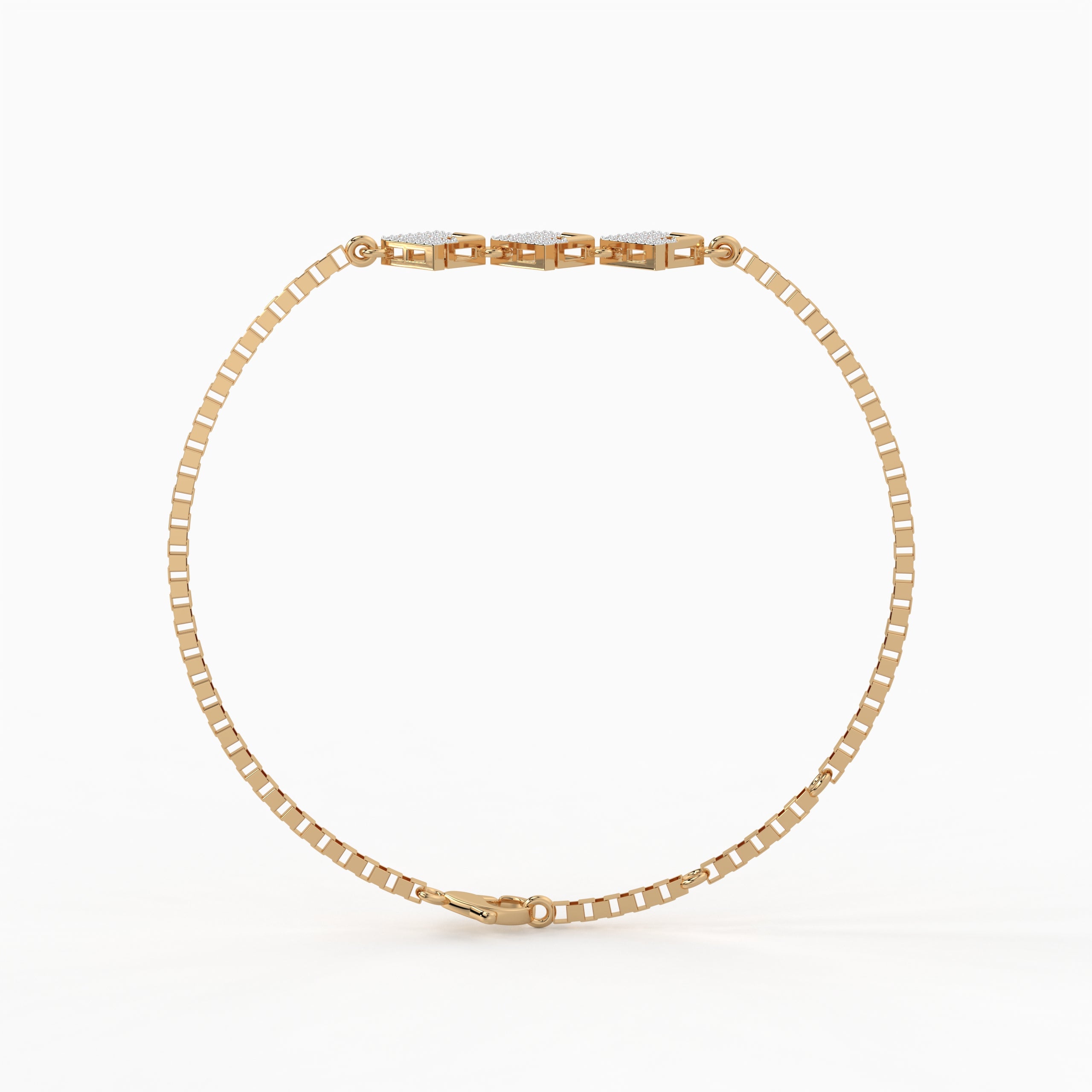 The Imperial Frame Trio Bracelet - Lab Grown Diamonds
