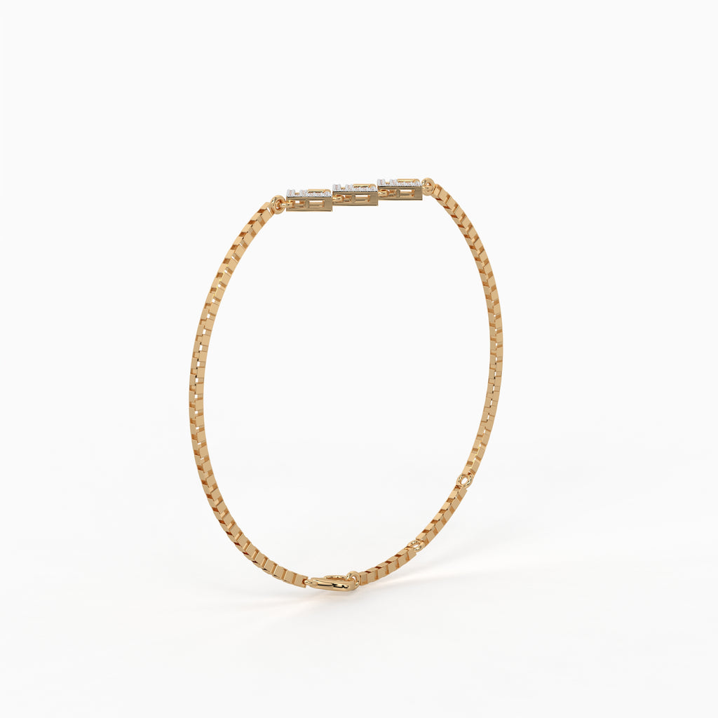 The Imperial Frame Trio Bracelet - Lab Grown Diamonds