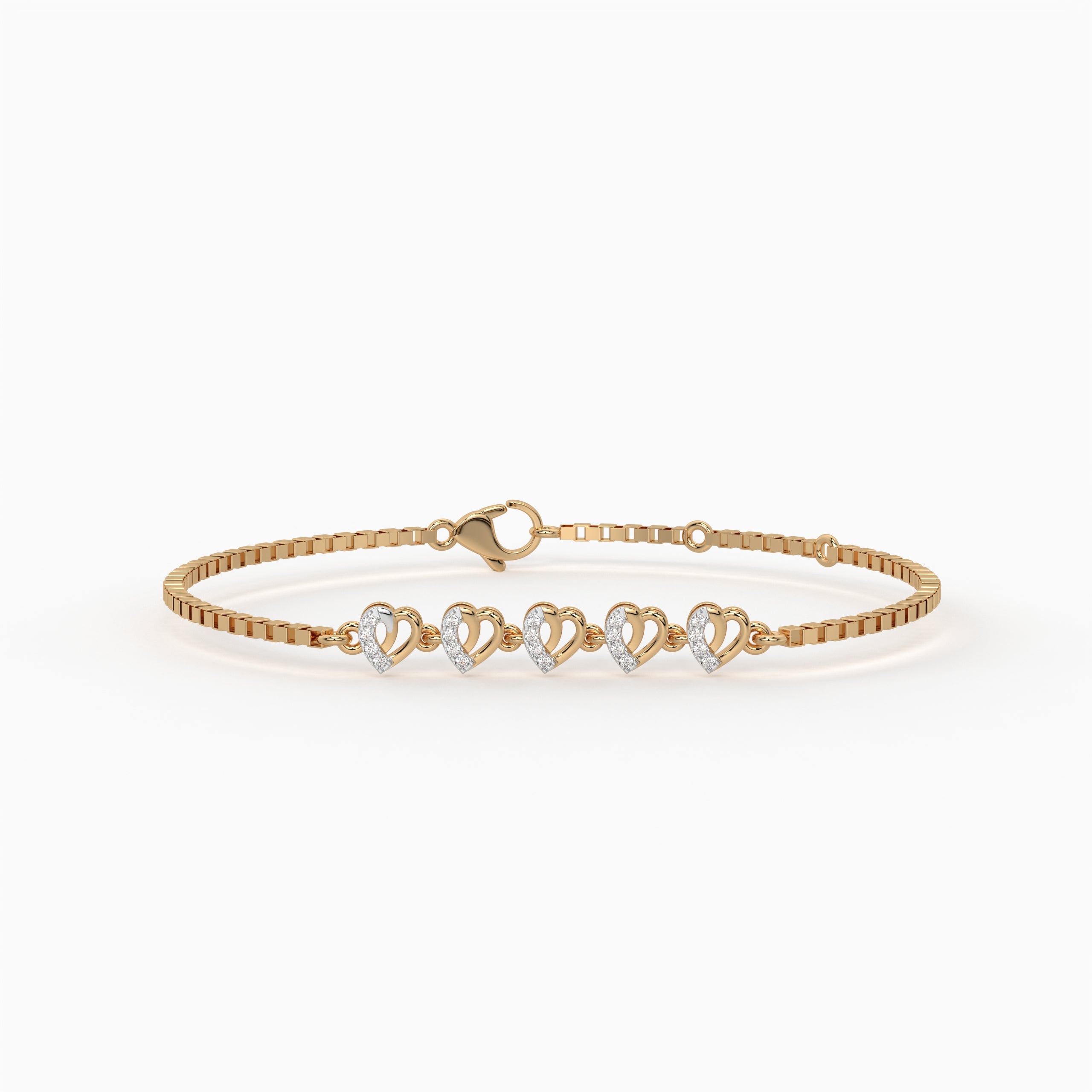 The Majestic Hearts Bracelet - Lab Grown Diamonds