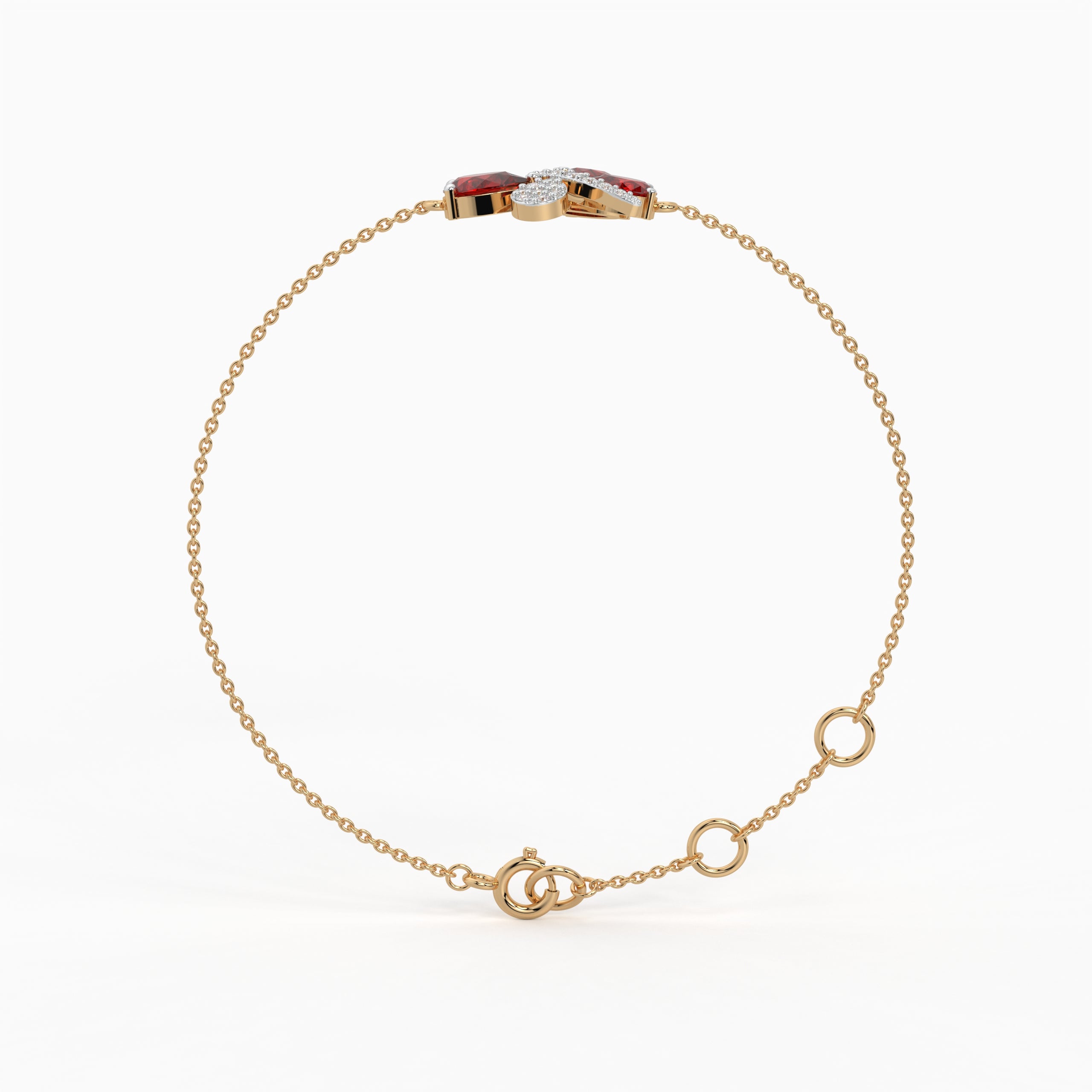 The Scarlet Petal Bracelet - Lab Grown Diamonds