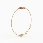 The Scarlet Petal Bracelet - Lab Grown Diamonds