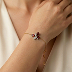 The Scarlet Petal Bracelet - Lab Grown Diamonds