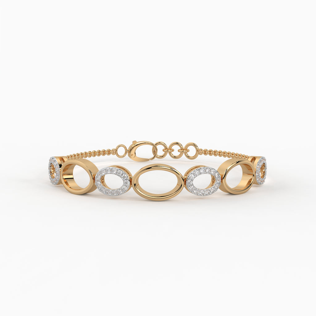 The Golden Link Harmony Bracelet - Lab Grown Diamonds