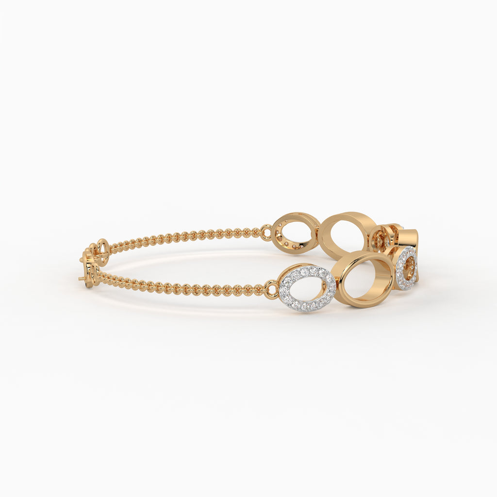 The Golden Link Harmony Bracelet - Lab Grown Diamonds